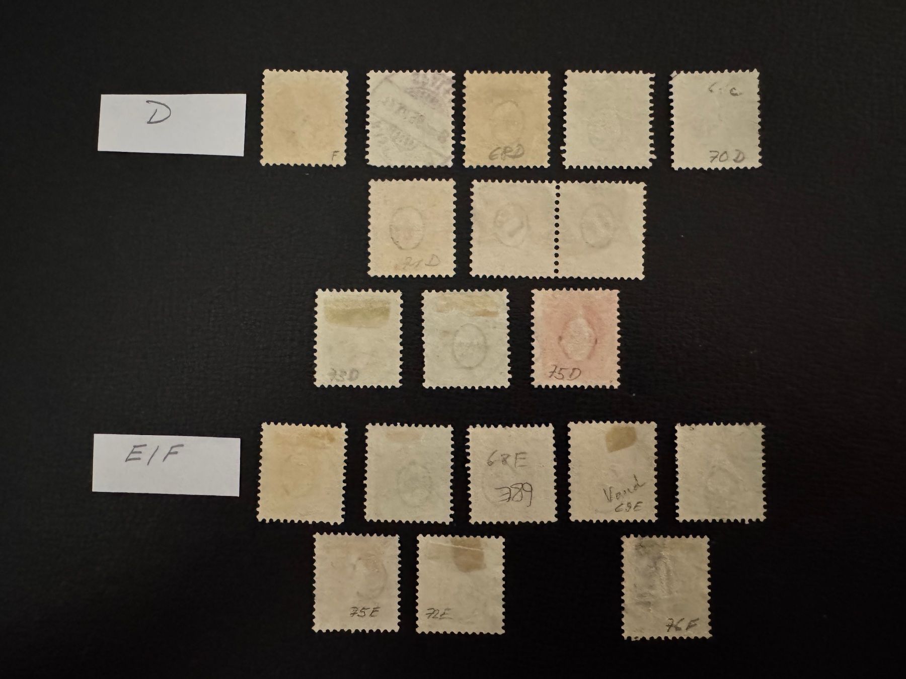 Alle Briefmarken: Stehende Helvetia mit Kontrollzeichen, Typ D/E/F, gestempelt – Gebraucht aus Stallikon von HILDECH1 7