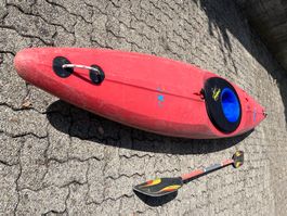 Prijon Kajak T-Canyon mit Paddel, Spritzdecke und Stützen