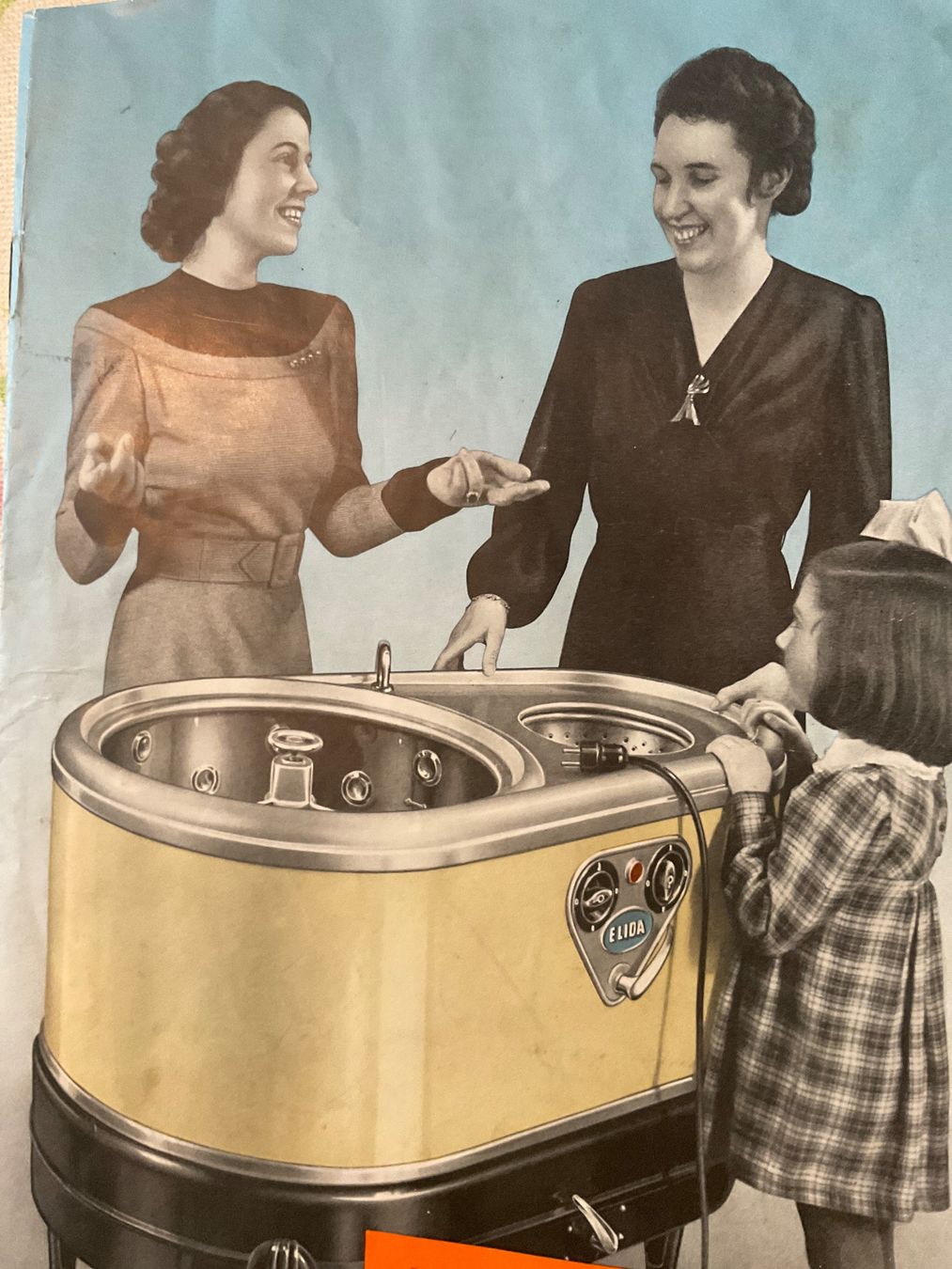 Documenti: Originale ELIDA Waschmaschine, Original Prospekt 1945 – Usato da Tecknau venduto da bleilaus