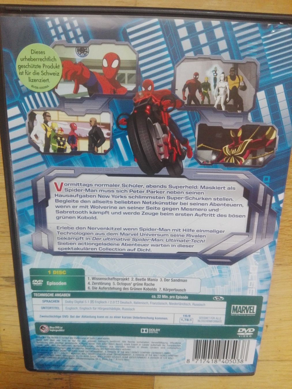 Tutti i DVDs: Marvel - Der ultimative Spider-Man (Volume 1 + 2) – Usato da St. Gallen venduto da elkapone 3