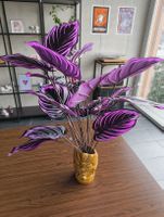 4x Violette künstliche Zimmerpflanze ca. 70cm (ohne Topf)