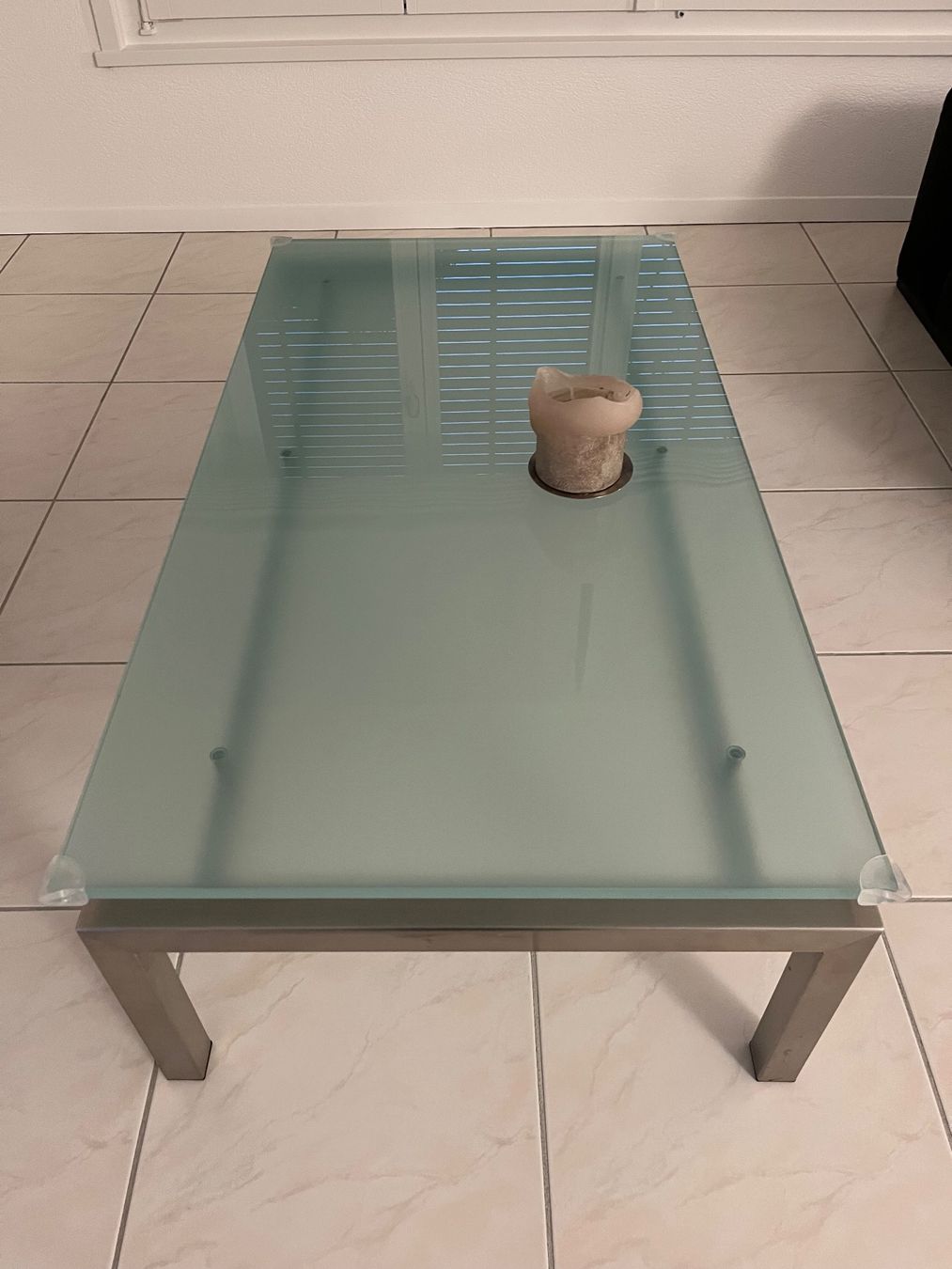 Tavoli: Table basse design verre trempé et acier Rossetti – Usato da Hauterive NE venduto da Lipal 1