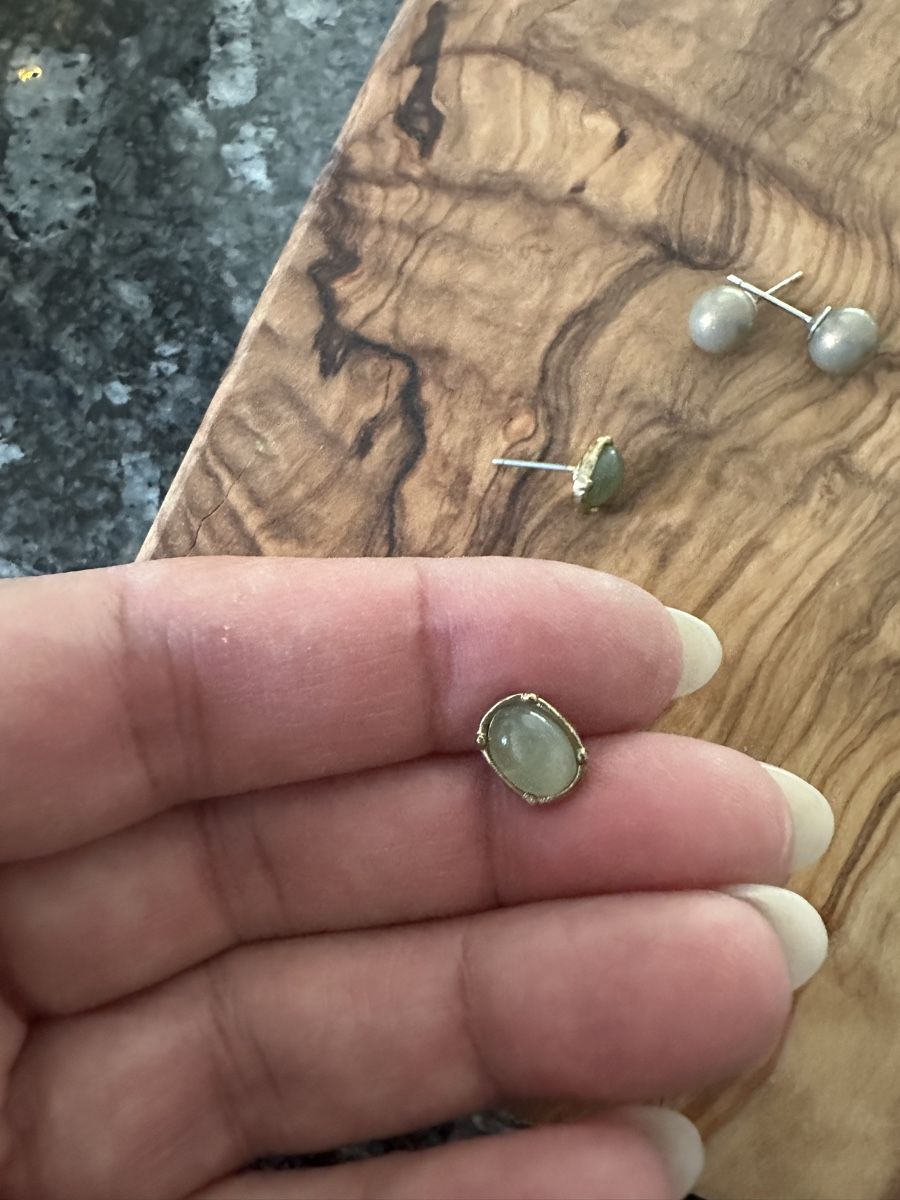Orecchini pendenti & Orecchini a lobo: 2 Paar Ohrstecker Perle in grau – Nuovo (secondo la descrizione) da Altendorf venduto da Eastwick4 1