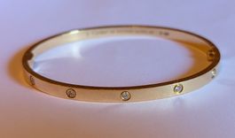 Bracelet Cartier Or Jaune 750 Diamants Taille 18