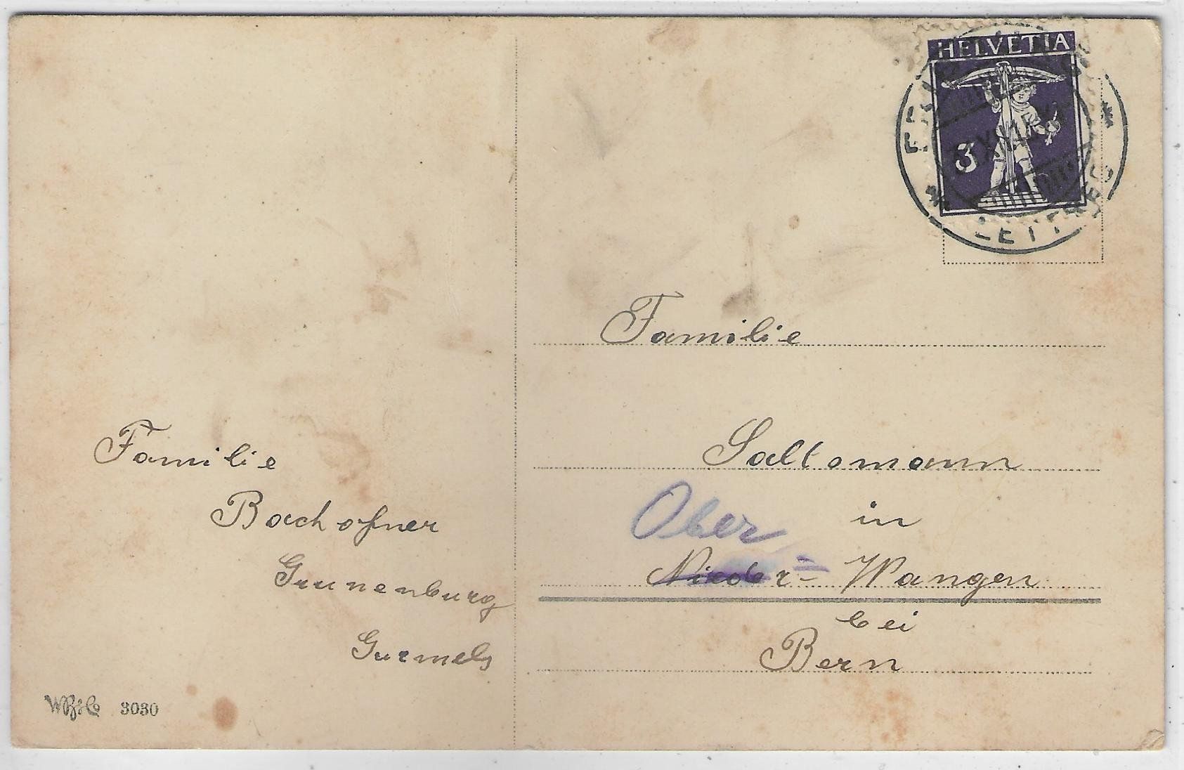 Cartoline postali: Ein gesegnetes Neues Jahr - Winterlandschaft - Litho – Usato da Ettingen venduto da Kartenplanet 1