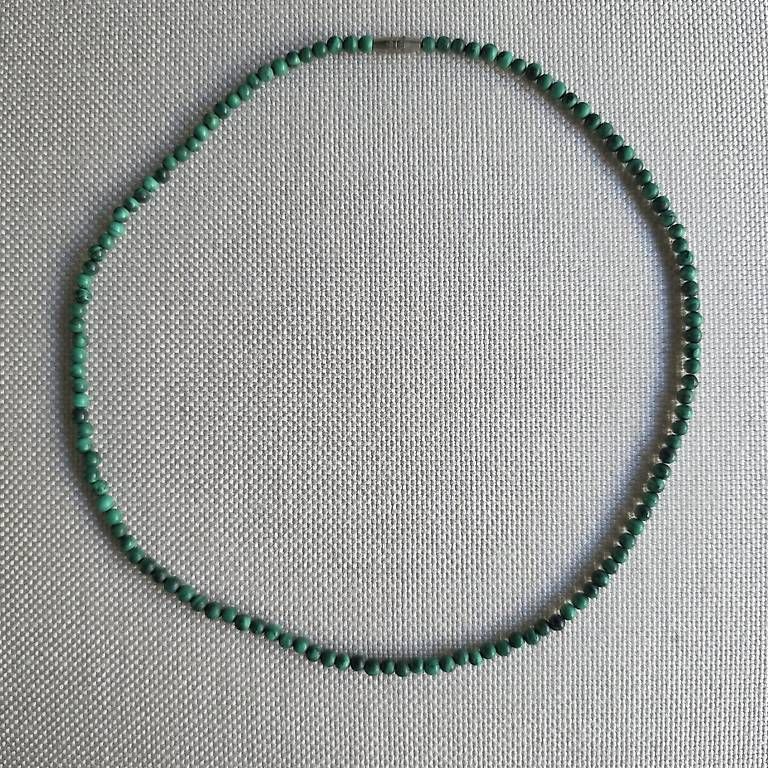 Catenine: Collier en véritable Malachite 2 mm, envoi compris  – Usato da Orbe venduto da Adaline.64 3