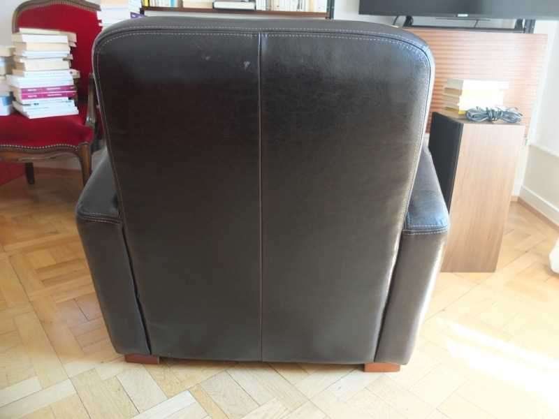 Sessel: Fauteuil en cuir vachette buffalo marron marque Artopia – Gebraucht aus Genève von Donnet2 4