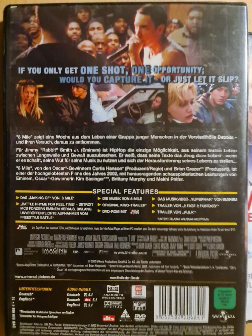 Tutti i DVDs: 8 mile – Usato da Dintikon venduto da Vexi 1
