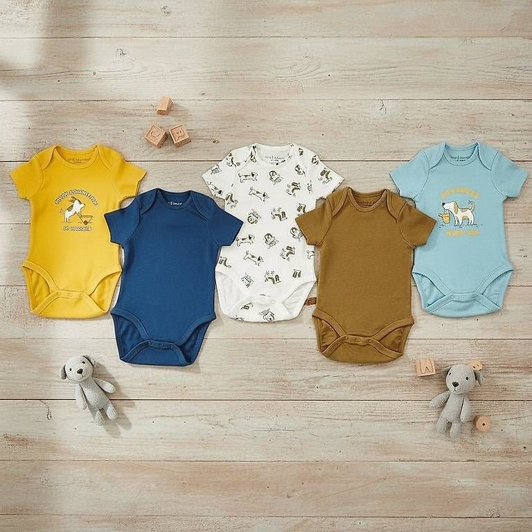 Biancheria intima: Kurzarmbodys 5er Pack, in den Gr. 56 - 92 – Nuovo e nell'imballaggio originale da Fahrwangen venduto da Manukk_Klinke