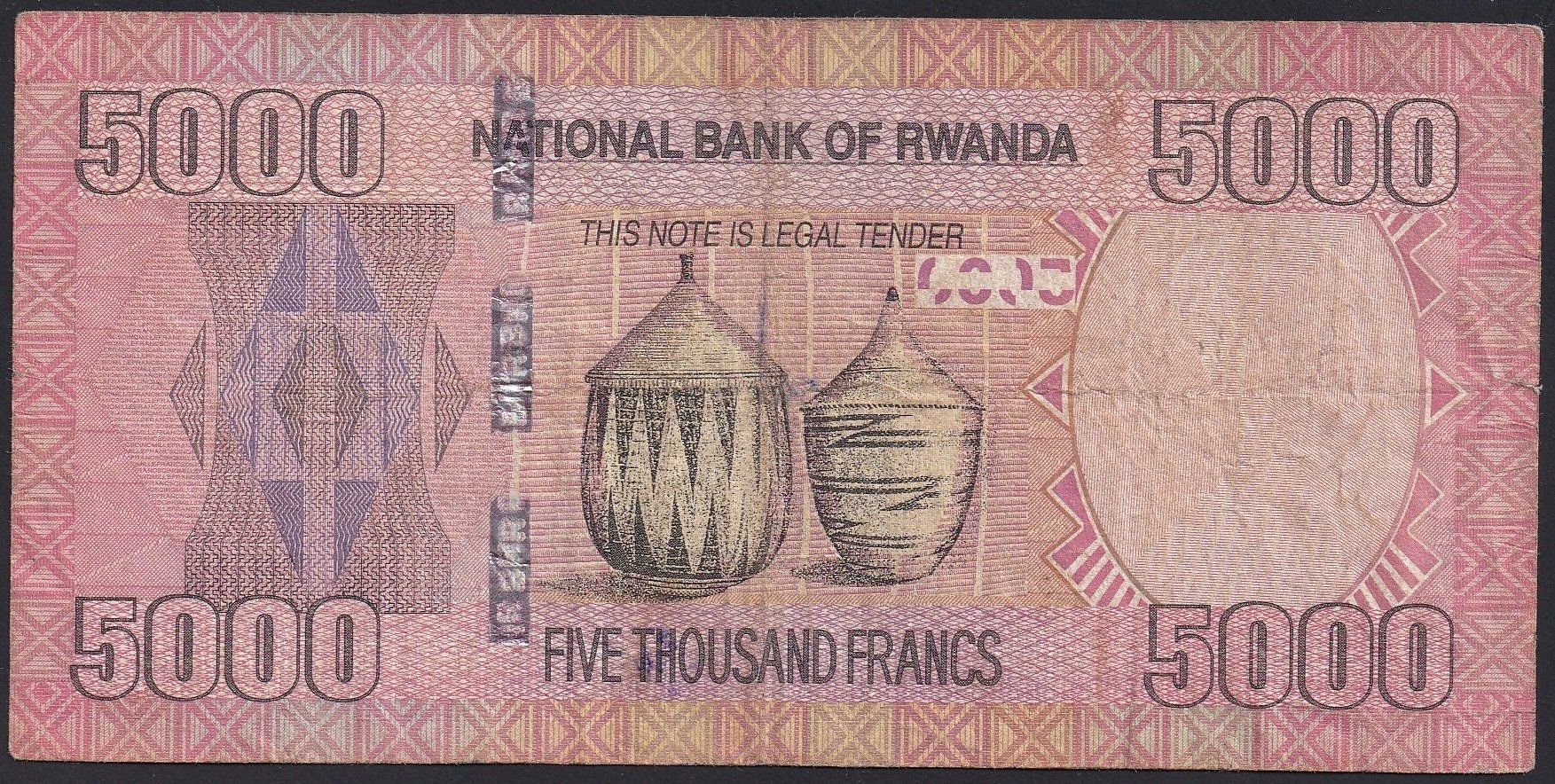 Billets de banque: Ruanda 5000 Francs 2014 – D'occasion à Brugg AG par banknoten_muesli 1