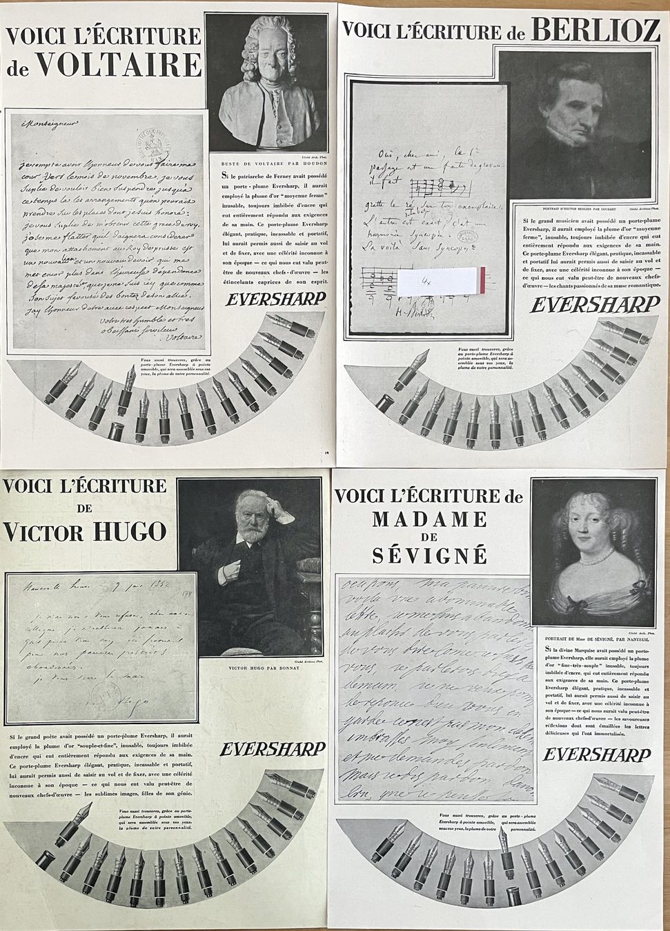 Foto & Immagini: Eversharp Fülhalter - 4 alte Werbungen / Publicités 1930 – Usato da Savagnier venduto da Ne2065 1