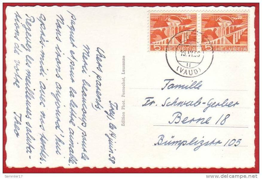 Cartoline postali: TREY VUE GÉNÉRALE – Usato da Grüningen venduto da Kartenlaube 1