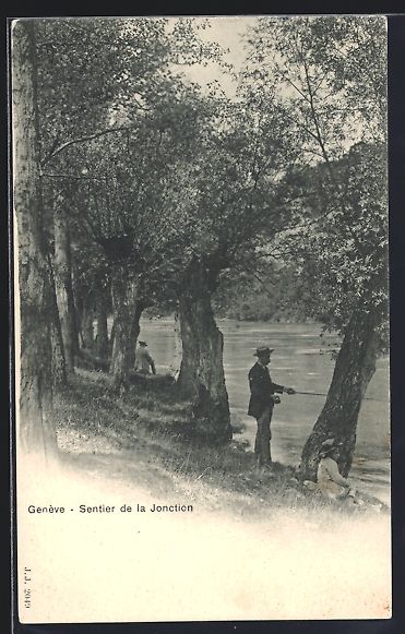 Ansichtskarten: AK Genève, Sentier de la Jonction – Gebraucht aus Berlin von bartko-reher