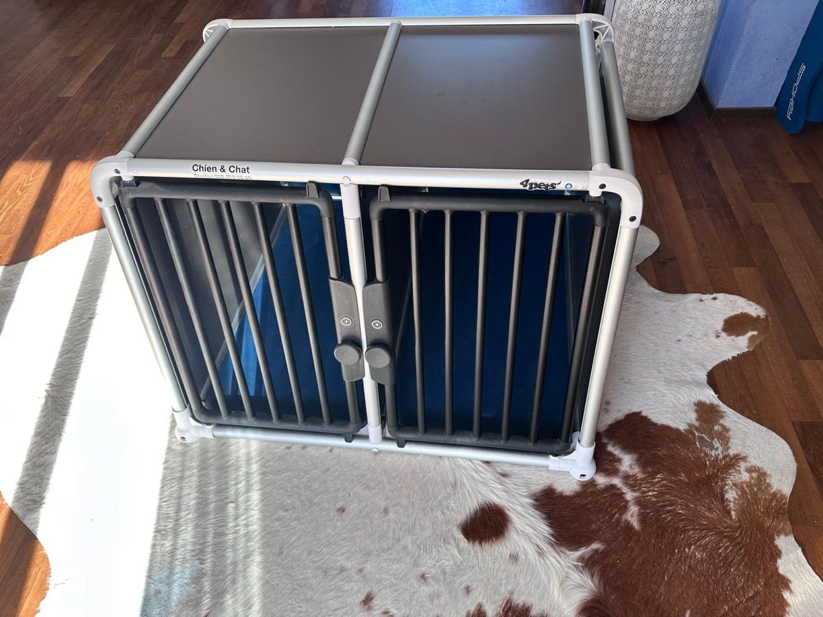 Gabbie, trasporto & Sicurezza: Hundebox-Doppelbox – Nuovo (secondo la descrizione) da Ipsach venduto da emm_s6kh 3
