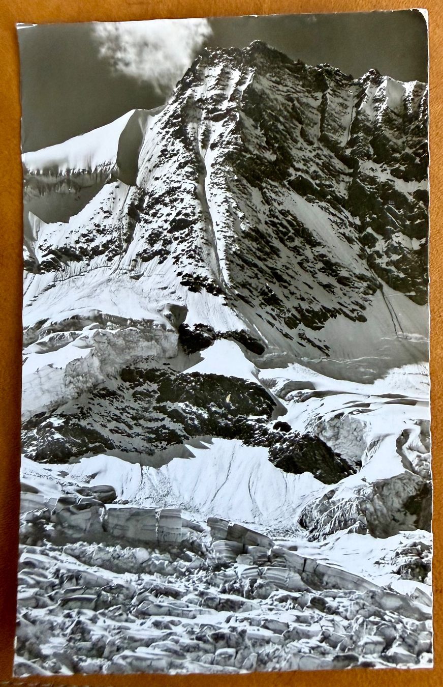 Cartoline postali: Saas - Fée  - Täschhorn  mit Fee - Gletscher 1960 – Usato da Lutry venduto da Ediego