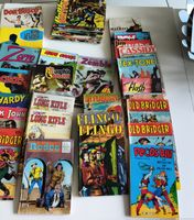 Lot de bandes dessinées western et d'autres utilisées