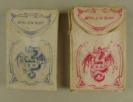 2 KOMPLETTE SETS WAHRSAGE KARTEN, DONDORF, UM 1900