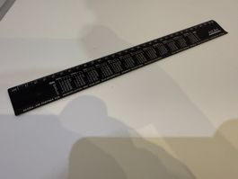 Algra Metall-Massstab aus Aluminium, Schwarz, Fabrikneu