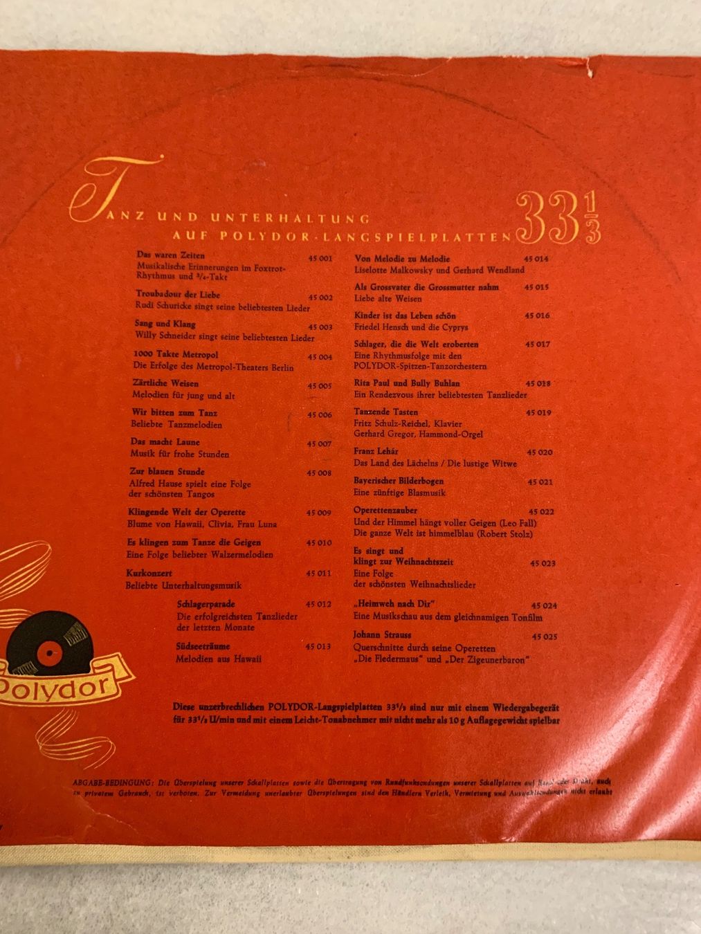 Schallplatten: sehr alte LP Heimweh Nach Dir – Gebraucht aus Erlenbach ZH von Ritschly 3