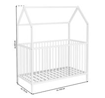 Kinderbett/Hausbett inkl. Matratze (ohne Vorhang)