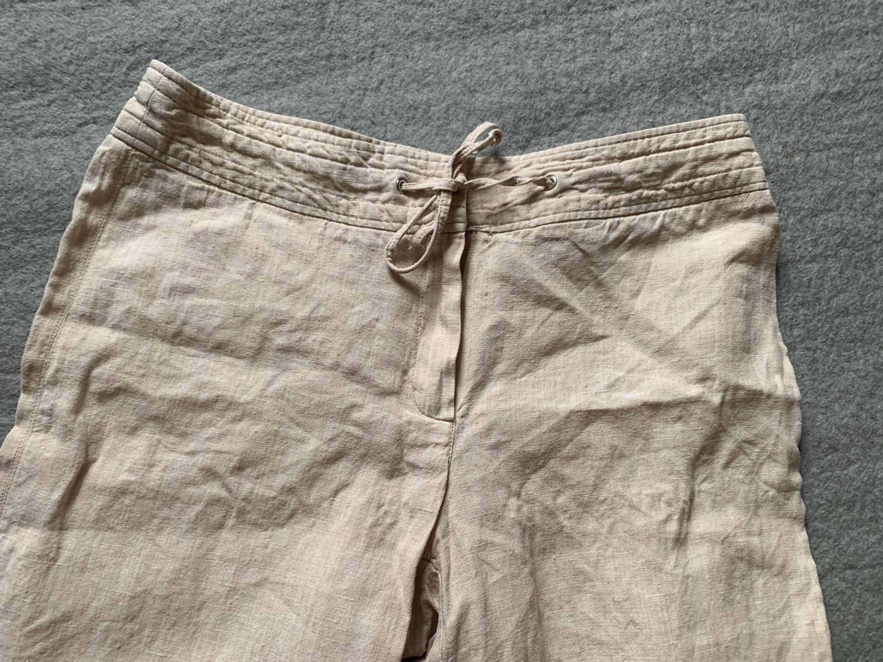 Pantaloni: Damen Sommer Hose Bianca Leinen beige Gr. 38 – Usato da Richterswil venduto da Moii89 4