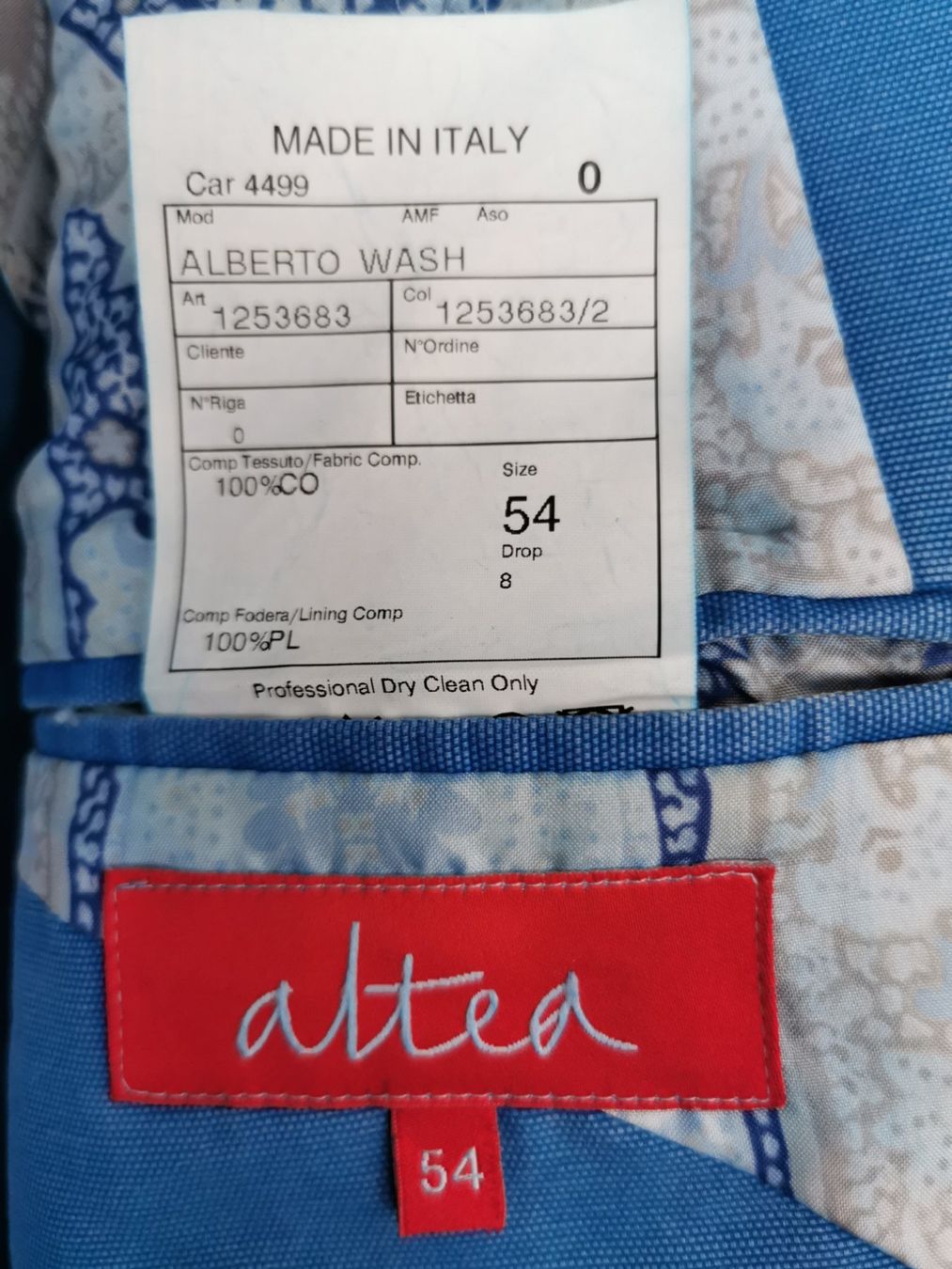 Completi: Altea Herren Sakko Gr 54 – Usato da Schlieren venduto da vlalif 5
