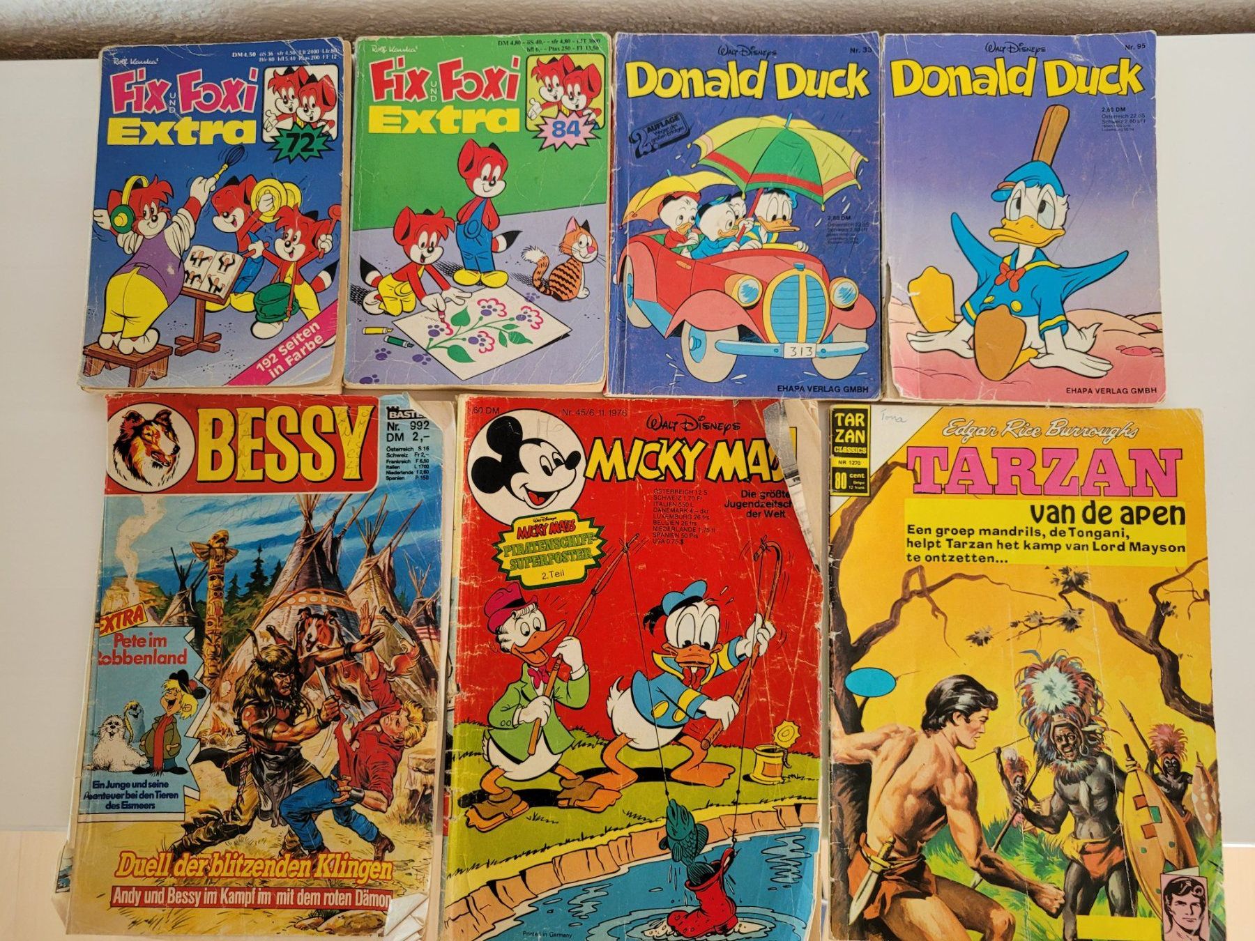 Fumetti: Comic Hefte: Fix & Foxi, Donald Duck, Micky Maus, Bessy, ... – Usato da Rebstein venduto da Ritsch7