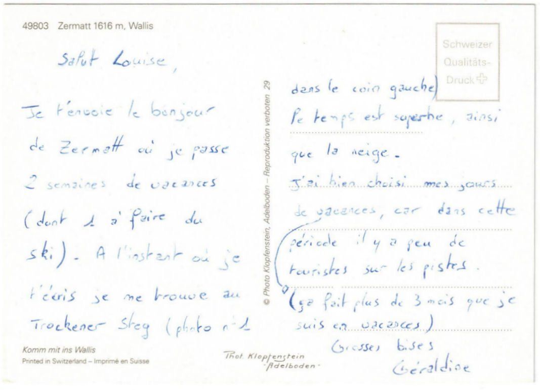 Cartoline postali: Zermatt - 4 Bild AK – Usato da Binningen venduto da Mountainrider 1