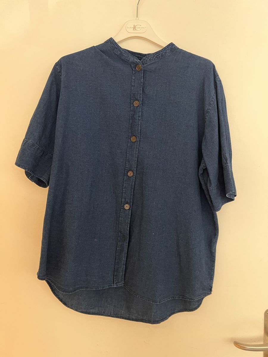 Closed Camicette: Denim Bluse Closed, Gr. S, oversized blau  – Usato da Solothurn venduto da Brini06