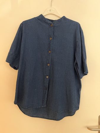 Denim Bluse Closed, Gr. S, oversized blau 