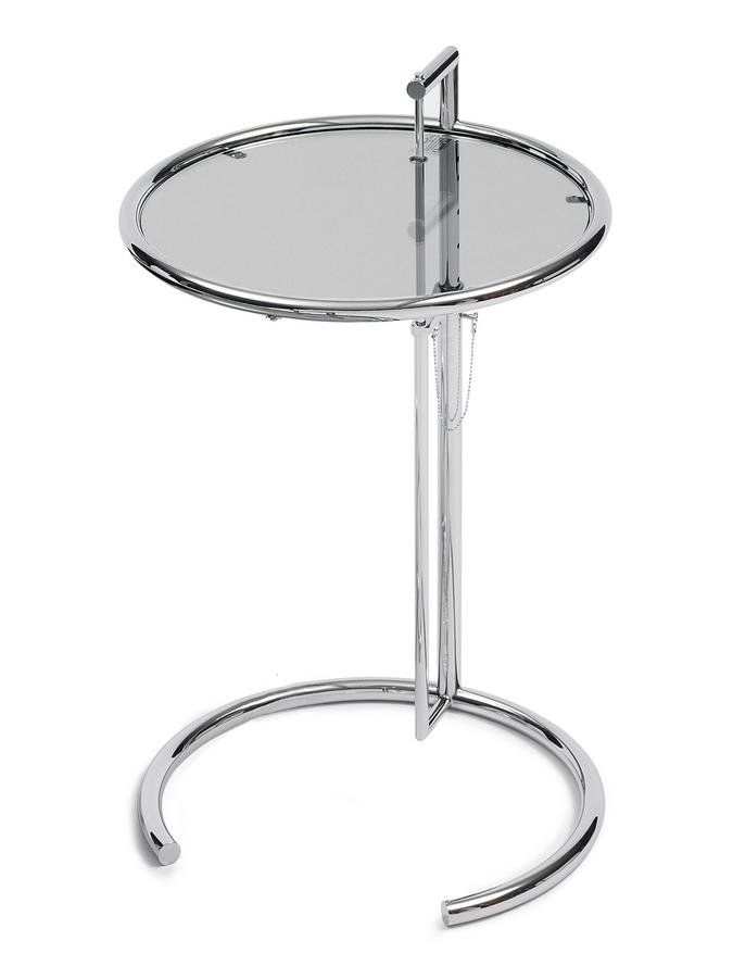 Comodini: 2 Beistelltische Adjustable Table E 1027 Parsolglas NEU! – Nuovo e nell'imballaggio originale da Wilen b. Wollerau venduto da Topclassic 1