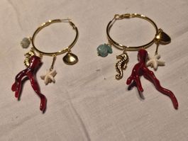 Boucles d'oreille créoles "Côte d'Azur"