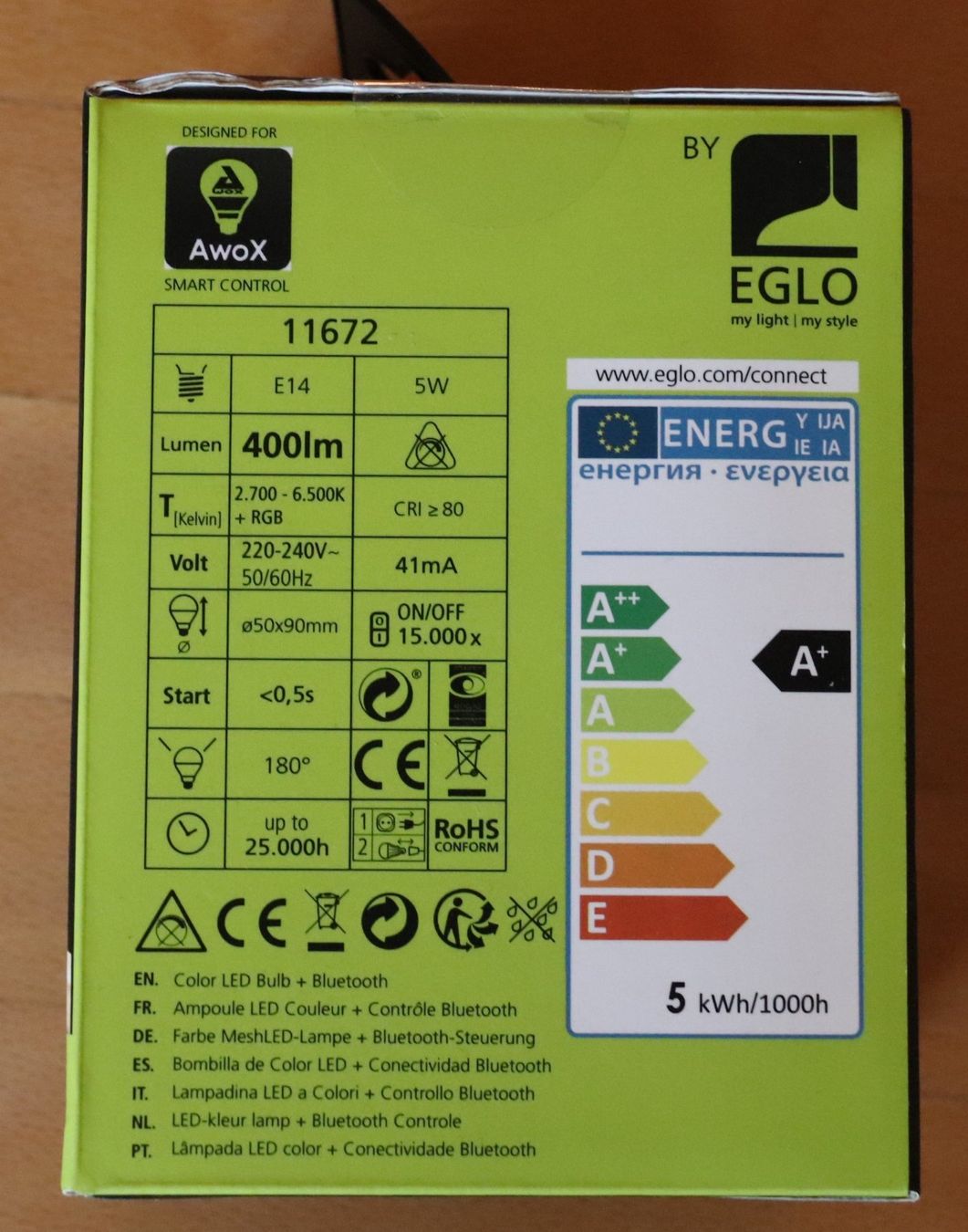Eglo Lampes: Awox Led-Birne LED-Lampe E14 farbig via bluetooth – Neuf avec emballage d'origine à Bern par Thaisel 1