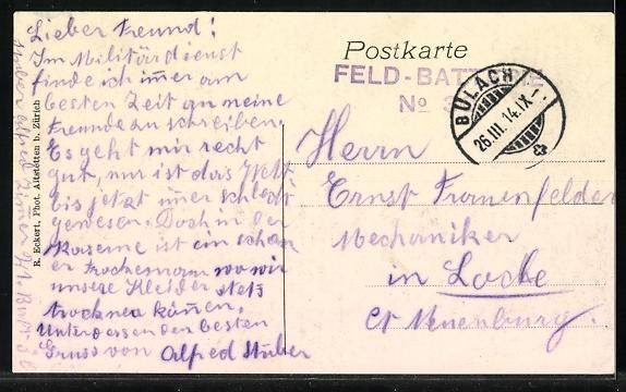 Cartoline postali: Bülach, Restaurant Wartegg, Kaserne, Or – Usato da Berlin venduto da bartko-reher 1