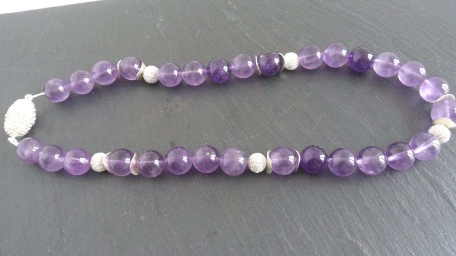 Catenine: Amethystkette PREISREDUKTION – Nuovo (secondo la descrizione) da Oberwil b. Zug venduto da roshan01 1