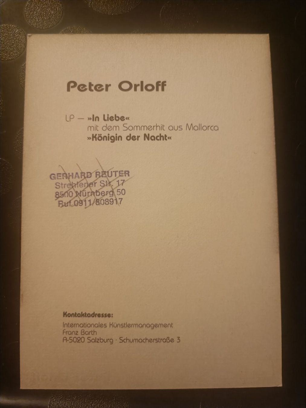 Autogramme: Peter Orloff - handsignierte alte Autogrammkarte – Gebraucht aus Menziken von Artographs 1