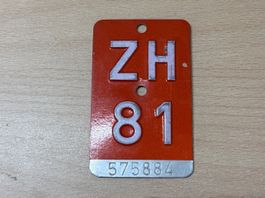 ZH81 Nummerschild Ch