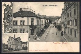 Hinwil, Untere Bahnhof-Strasse mit Gasth