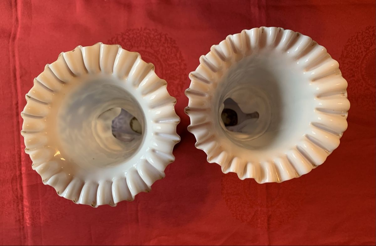 Vasen & Gefässe: Vase  en Opaline XIX siècle ondulée. 2 vases. – Gebraucht aus Prilly von Sissi_1009 5