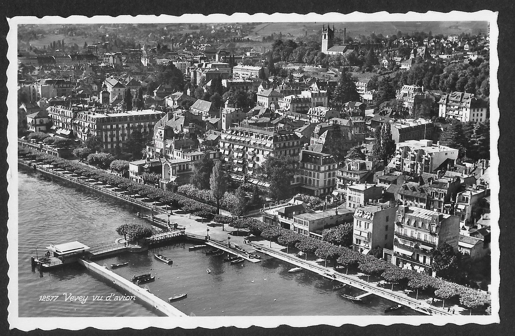 Cartoline postali: Vevey vu d'avion – Usato da Olten venduto da clotaldi