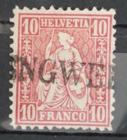 CH - Sitz. Helvetia - Zst. Nr. 38 - Stabstempel …NGWE…
