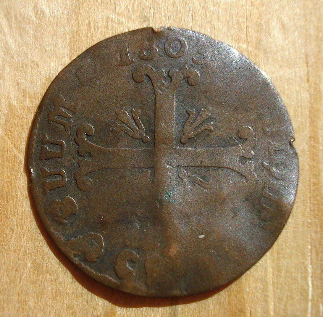 Alle Münzen: (D3) Neuenburg Kreuzer 1803 – Gebraucht aus Erlach von Net-Coins