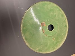 Lampe abat-jour vintage émaillé vert