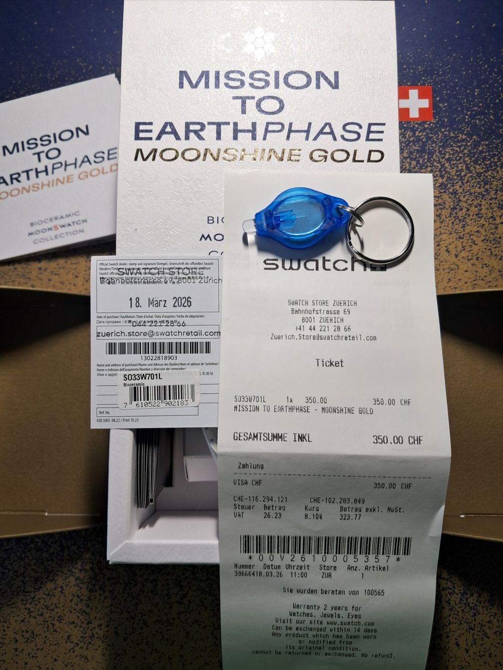 Swatch Orologi: Swatch x Omega Mission to Earthphase Moonshine Gold Cold Mo. – Nuovo e nell'imballaggio originale da Niederhasli venduto da zvb_fgn2 9