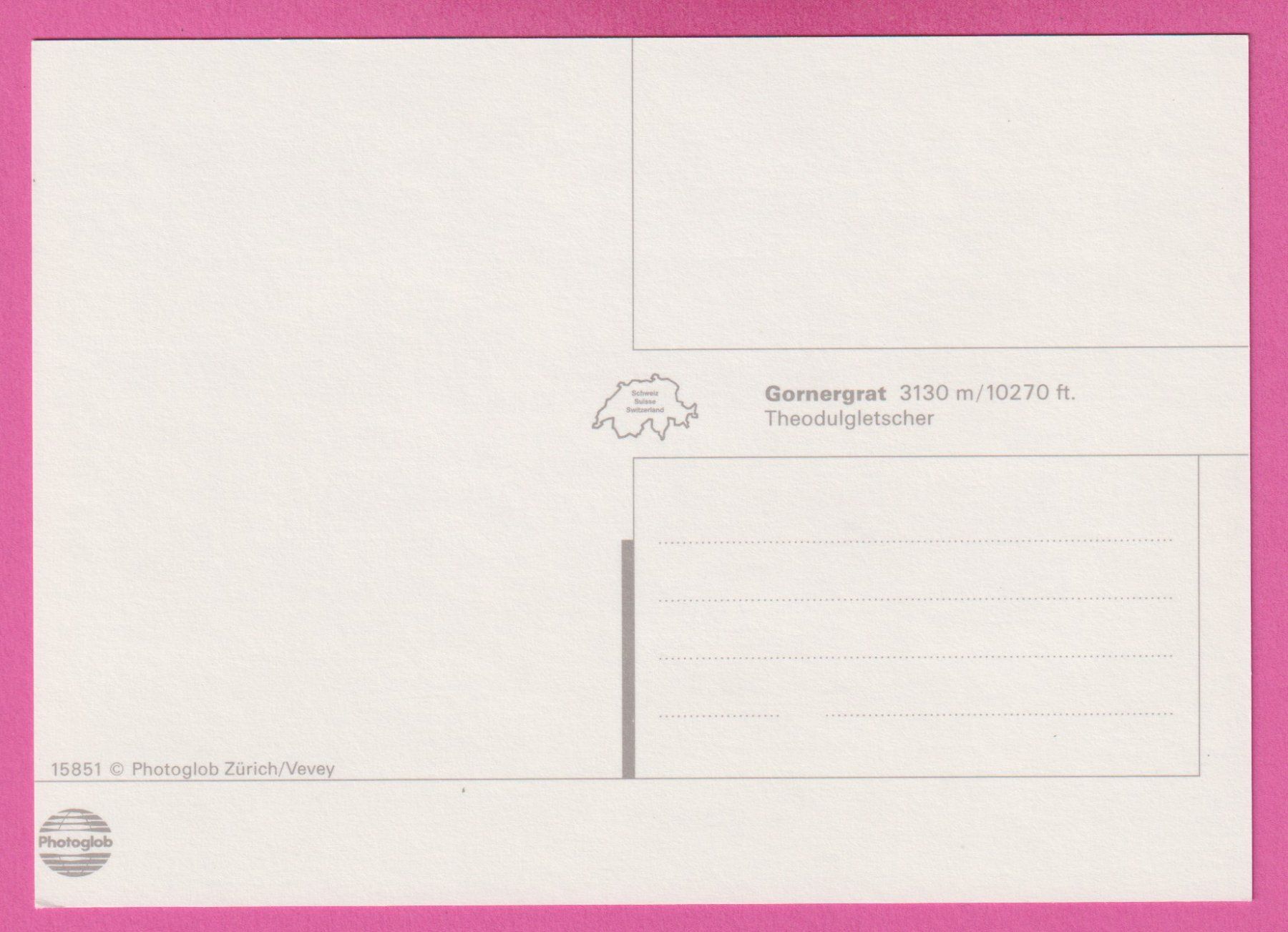 Cartoline postali: Zermatt Gornergrat Theodulgletscher – Usato da Einsiedeln venduto da dillie 1
