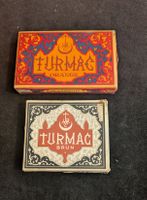 2 Zigarettenschachteln alte Turmac Orange Brun leer