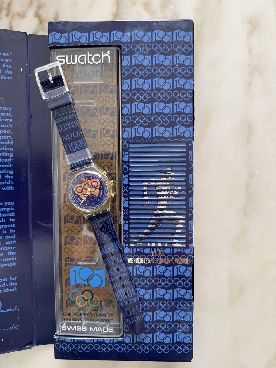 Swatch Orologi: Swatch Chrono Olympia Jubiläumsuhr – Nuovo e nell'imballaggio originale da Aeugst am Albis venduto da Skifahrer76
