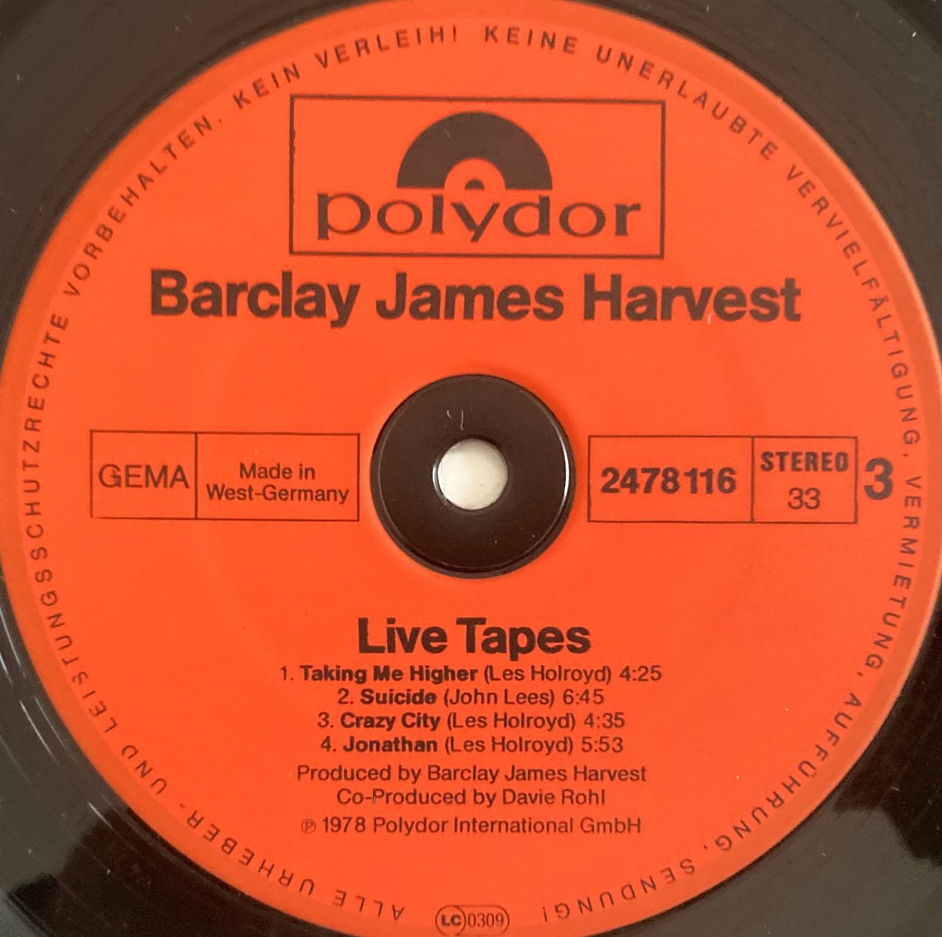 Dischi in vinile: BARCLAY JAMES HARVEST - LIVE TAPES – Usato da Poliez-Pittet venduto da Newtown-Records 3