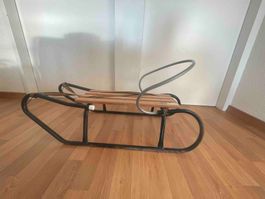 Leichtmetallschlitten, mit Kindersitz 82x20 LxH