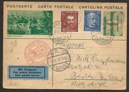 Flugpost Schweiz 1932 Zürich Berlin Luftpost
